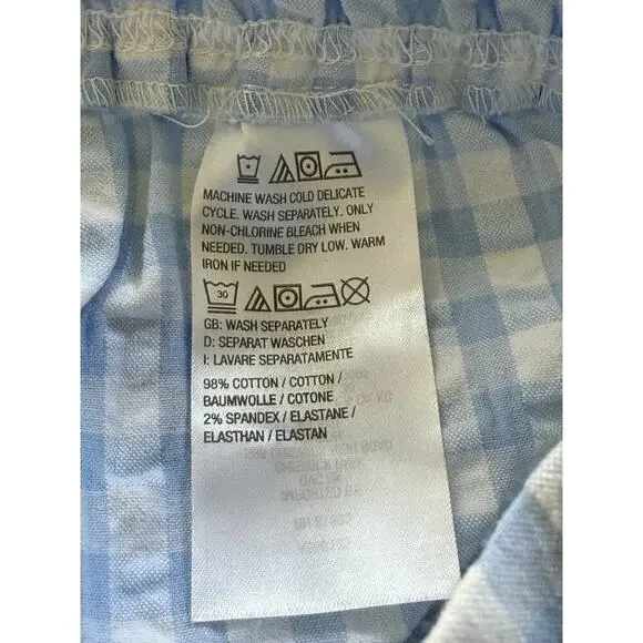 Seersucker Womens Bermuda Shorts D&CO Denim And Company Striped Size SP Pockets - Picture 8 of 9